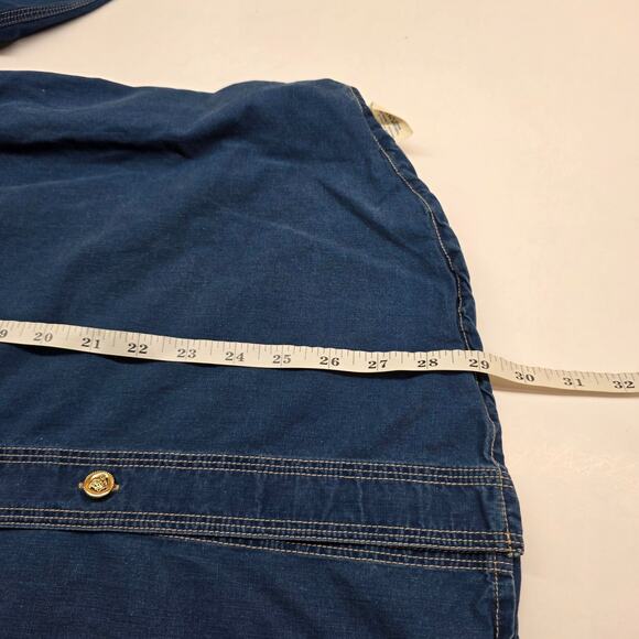 VTG 90s Versace Jeans Couture Medusa Button Down Shirt Chambray Men Large - Picture 13 of 13